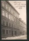 Foto-AK Leipzig, Wohnhaus, Schneidermeister Pennenberg, Lange Strasse 46 & 44