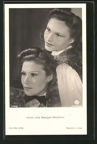 AK Portrait der Schauspielerinnen "Hedi Höpfner" und "Margot Höpfner"
