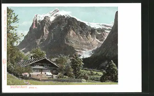 AK Wetterhorn, Hütte vor dem Berg