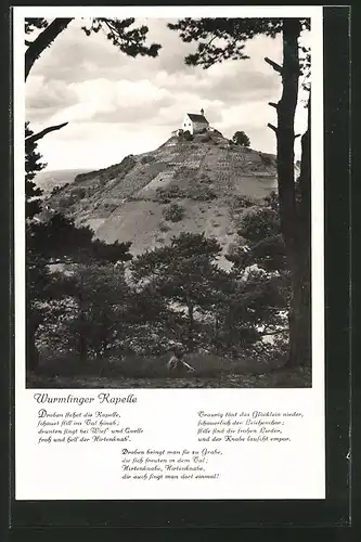 AK Rottenburg, Wurmlinger Kapelle, Gedicht