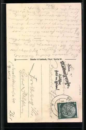 AK Berlin, Restaurant Jägerheim, Inh. A. Flick, Invalidenstrasse 40, Aussen- u. Innenansicht