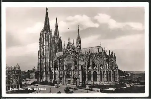 AK Köln, Blick zum Kölner Dom von Süden