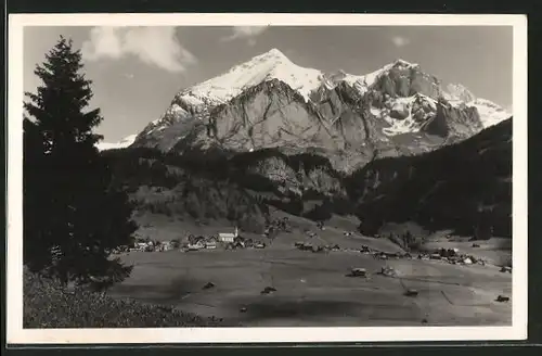 AK Wildhaus, Blick zum Ort mit Schafberg