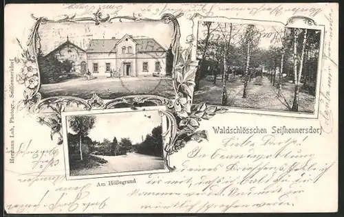 AK Seifhennersdorf, Gasthaus Waldschlösschen, Am Höllengrund