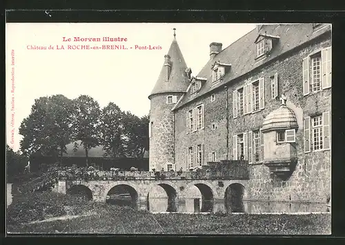 AK la Roche-en-Brenil, château, pont-levis