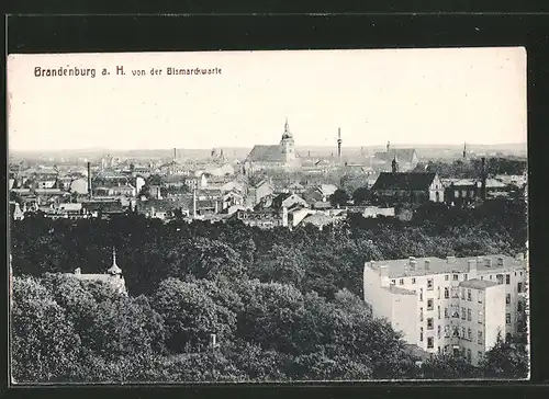 AK Brandenburg, Blick von der Bismarckwarte