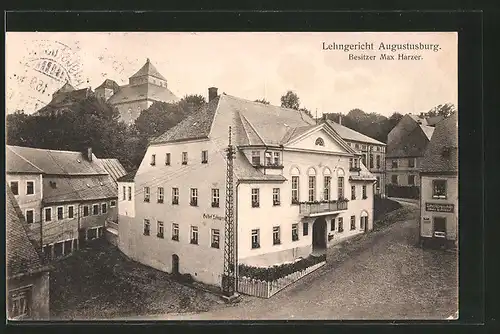 AK Augustusburg, Gasthaus Lehngericht