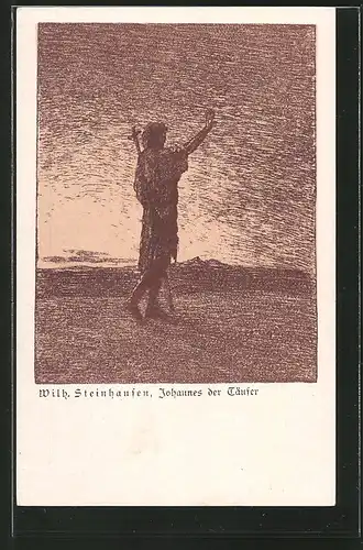 Künstler-AK Wilhelm Steinhausen: Johannes der Täufer, Jugendstil