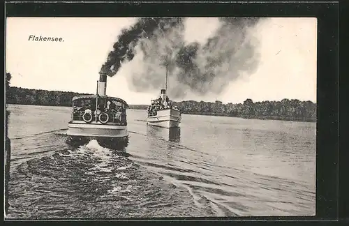 AK Erkner, Dampfer auf dem Flakensee