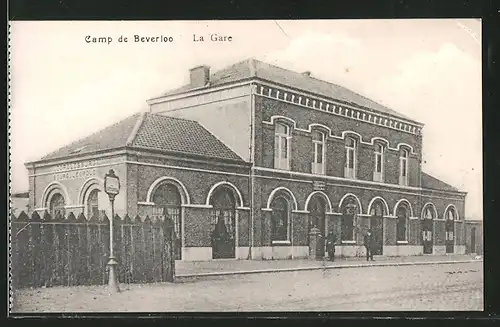 AK Camp de Beverloo, La gare, Bahnhof