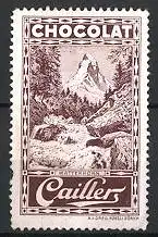 Reklamemarke "Cailler"-Schokolade, Blick auf das Matterhorn