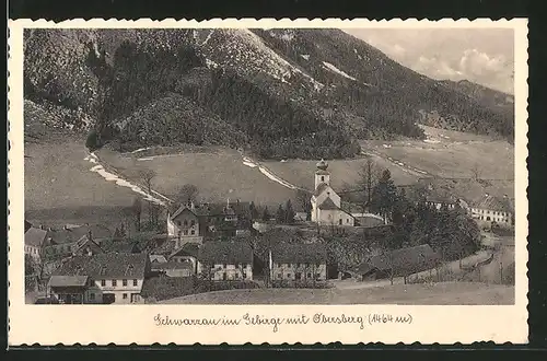 AK Schwarzau im Gebirge, Ansicht mit Obersberg