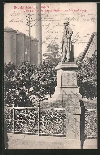 AK Neunkirchen, Denkmal Karl Ferdinand Freiherr von Stumm-Karlberg