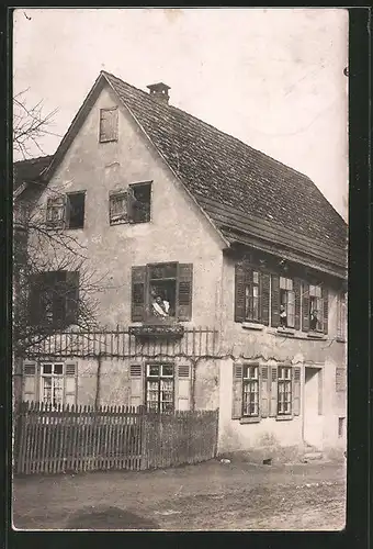 Foto-AK Waiblingen, Wohnhaus Stuttgarter Strasse 16 1910 jetzt Mayenner Strasse