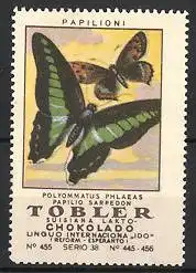Reklamemarke Tobler Suisiana Lakto Chokolado, Papilioni, Schmetterling
