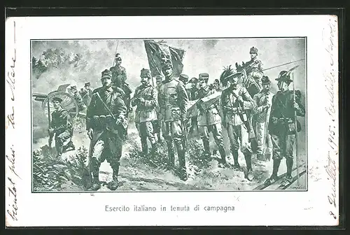 AK Esercito italiano in tenuta di campagna, italienische Waffengattungen in Felduniform