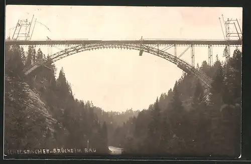 AK Rottenbuch, Echelsbacher-Brücke im Bau