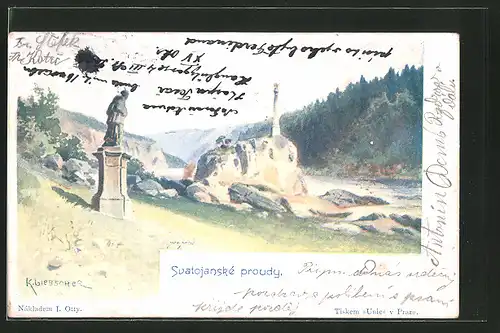 AK Svatojanské proudy, Denkmal am Fluss