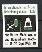 Reklamemarke Köln, Textil - und Bekleidungsmesse 1955, Messelogo