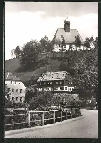AK Olbernhau, Blick auf den Ortsteil Oberneuschönberg