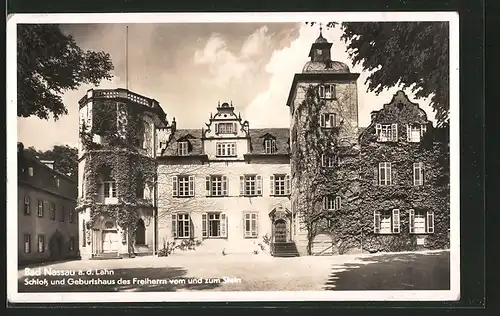 AK Bad Nassau, Schloss u. Geburtshaus des Freiherrn vom und zum Stein