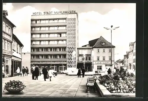 AK Mühlhausen, Blick auf das "Hotel Stadt Mühlhausen"