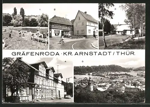 AK Gräfenroda, Schwimmbad, Rat der Gemeinde und HO-Gaststätte, Kulturzentrum