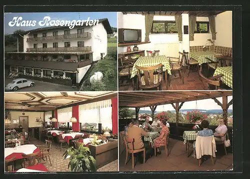 AK Bad König, Hotel Pension "Haus Rosengarten", Bes. Werner Hoch, Oslar-Zimper-Str. 29