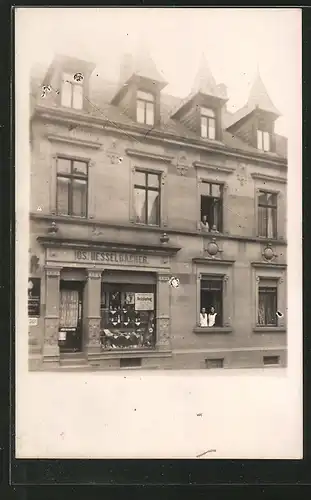 Foto-AK Bretten, Cafe Konditorei Hesselbacher ca. 1910, Melanchthonstrasse 35