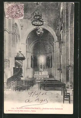 AK Saint Paul Trois Chateaux, Intérieur de la Cathédrale