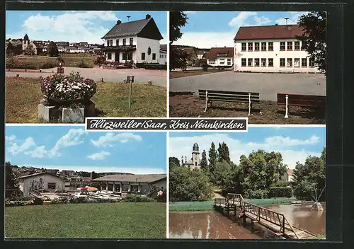 AK Hirzweiler, Kirchpartie, Ortspartie, Siedlungspartie, Brückenpartie
