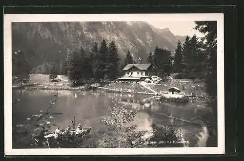 AK Blausee, Kahnpartie auf dem See