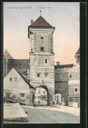 AK Landsberg, Strasse am Sandauer Tor