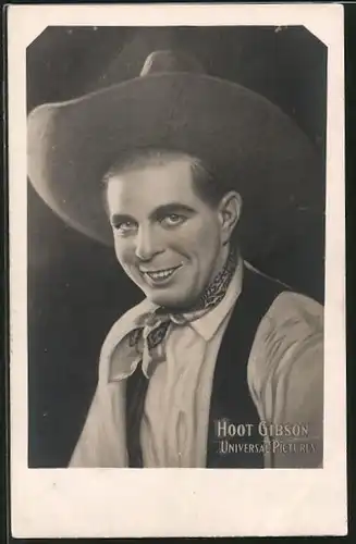 AK Schauspieler Hoot Gibson im Cowboy-Kostüm