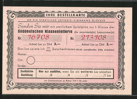 Süddeutsche Klassenlotterie Süddeutsche Klassenlotterie