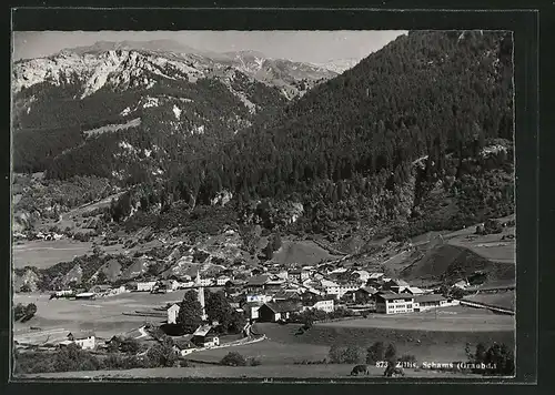 AK Zillis, Ortsansicht mit Bergen