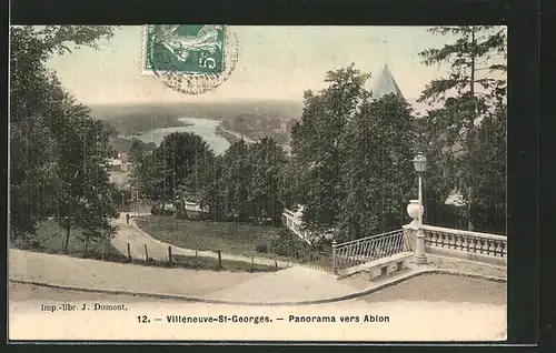 AK Villeneuve-St-Georges, panorama vers Ablon