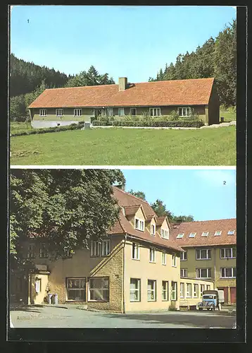 AK Kahla, FDGB-Erholungsheim "Jacques Decour" im Leubengrund, Bettenhaus, Hauptgebäude