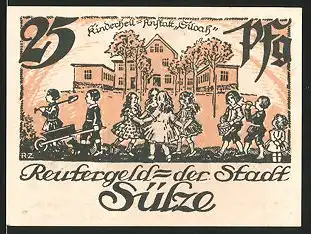 Notgeld Sülze, 1922, 25 Pfennig, Kinderheil-Anstalt, Wappen