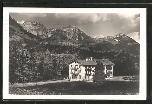 AK Berchtesgaden, Urania Park-Hotel mit Göll, Brett und Jenner