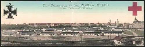 Klapp-AK Nürnberg, Erinnerung an den Weltkrieg 1914/15, Lazarett Ludwigsfeld