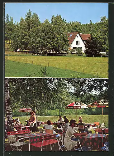 AK Bad Wörishofen, Café-Restaurant Jagdhäusle mit Terrasse