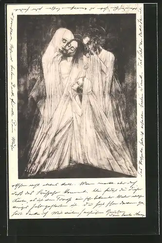 Künstler-AK Jan Toorop: Pieta, Christus und Heilige