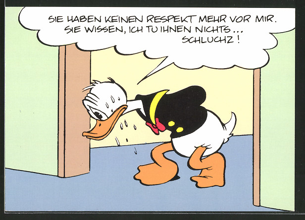 AK Donald Duck ist verzweifelt &amp;quot; Sie haben kenen Respekt mehr vor mir&hellip;&amp;quot;, Walt Disney Comic
