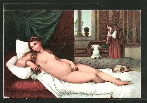 Künstler-AK Stengel & Co. Nr. 29834: Ruhende Venus, Erotik