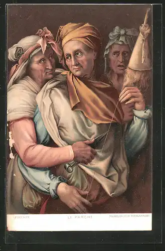 Künstler-AK Stengel & Co. Nr. 29839: "La Parche" von Michelangelo Buonarroti