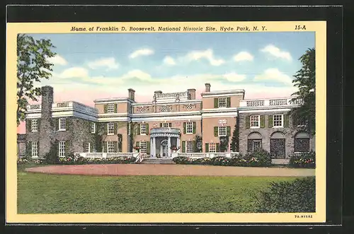 AK Hyde Park, NY, Home of Franklin D. Roosevelt, Präsident der USA