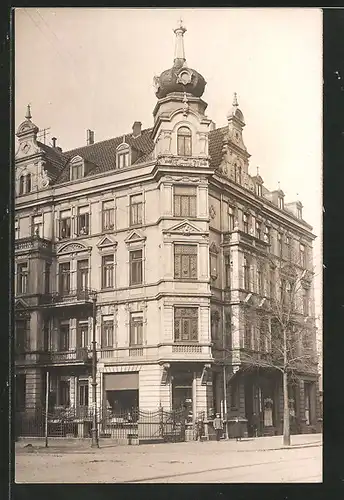 Foto-AK Hannover, Wohnhaus Dragonerstrasse Ecke Vahrenwalder Strasse ca. 1910