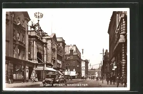 AK Manchester, Oxford Street mit Geschäften