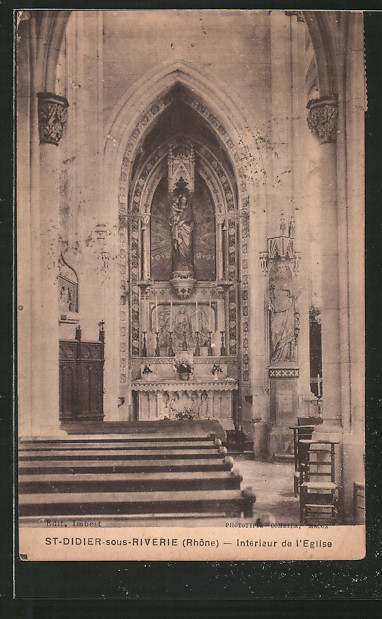 AK StDidiersousRiverie, Intérieur de l'Eglise Nr. 6502323 oldthing